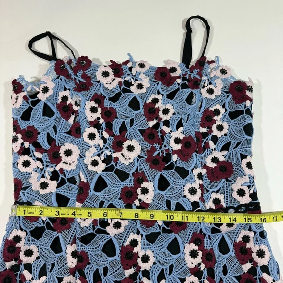 Adelyn Rae Harlow Lace Sheath Dress Blue And Wine - Picture 7 of 8